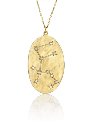 Brooke Gregson Aquarius Astrology Necklace In Yellow Gold