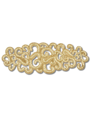 Nomi K Large Gold Lace Motif Runner