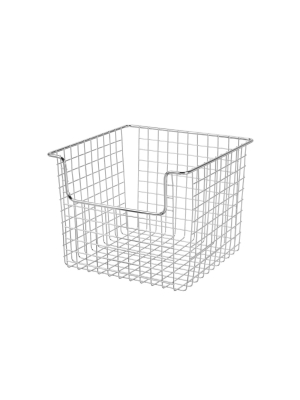 Mdesign Metal Open Front Kitchen Food Storage Basket