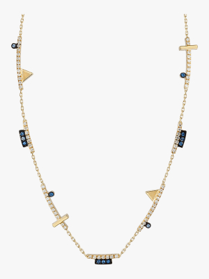 Geometric Long Cut-out Necklace