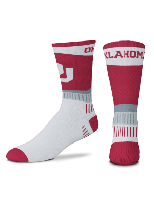 Ncaa Oklahoma Sooners Men's Sport Fan Crew Socks - 10-13