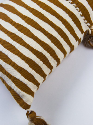 Backordered: Antigua Pillow - Umber Stripe