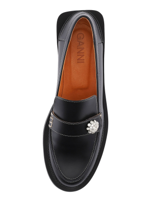 Jewel Leather Loafers