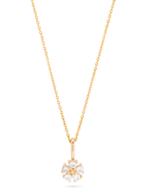 White Sapphire Flower Necklace