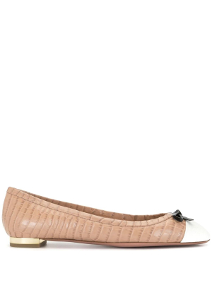 Aquazzura Embossed Ballerinas Flats