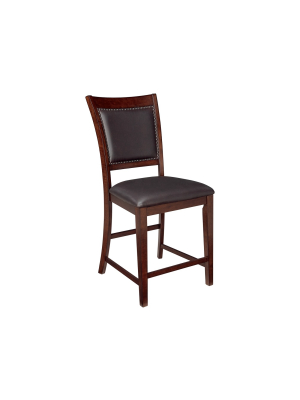 Collenburg Upholstered Counter Height Barstool Dark Brown - Signature Design By Ashley