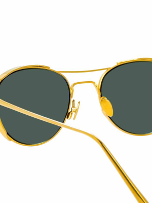 Linda Farrow Violet C4 Oval Sunglasses