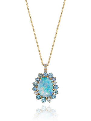 Zozo Multi-gemstone Opal Pendant Necklace