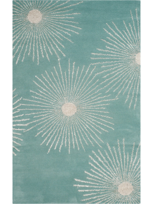 6'x9' Burst Tufted Rug Teal - Safavieh