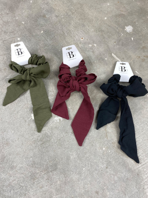 Crinkle Scarf Scrunchie – Assorted Colors