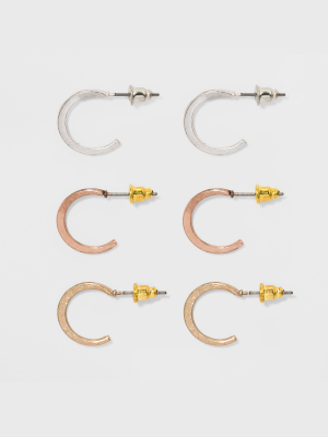 Huggie Hoop Earring Set 3ct - Universal Thread™