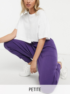 Fashion Union Petite Knitted Sweatpants Co-ord