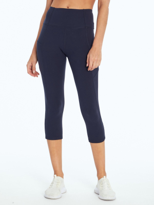 Tummy Control Capri In Midnight Blue