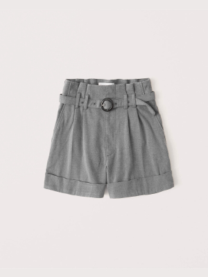 Belted Menswear Shorts