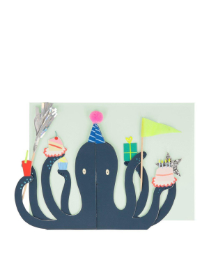 Party Octopus Stand-up Card