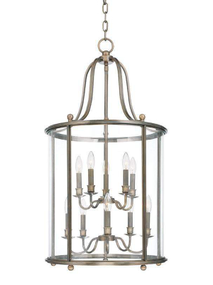 Mansfield 10 Light Pendant Distressed Bronze