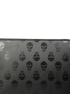 Alexander Mcqueen Allover Skull Printed Clutch Bag