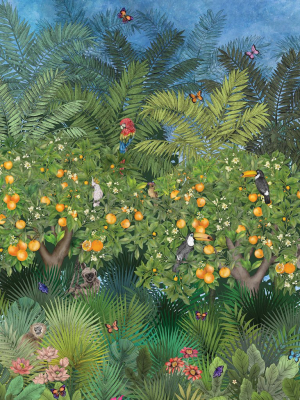 Orange Grove Wallpaper In Multi From The Daydreams Collection By Matthew Williamson For Osborne & Little