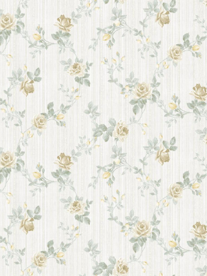 Spring Trail Wallpaper In Golden Grey From The Spring Garden Collection By Wallquest