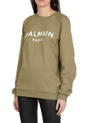 Balmain Logo Printed Crewneck Sweatshirt