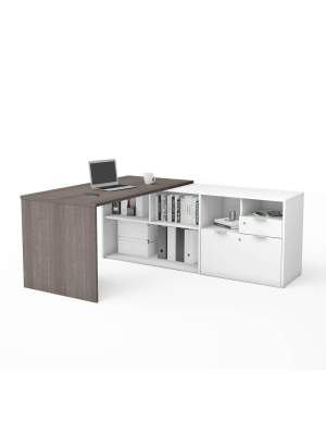 I3 Plus L Desk With Two Drawers - Bestar