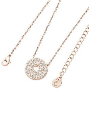 Cutout Round Pave Pendant