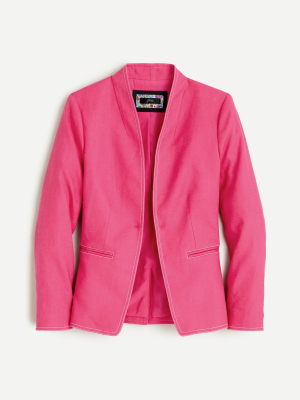 Going-out Blazer In Stretch Linen