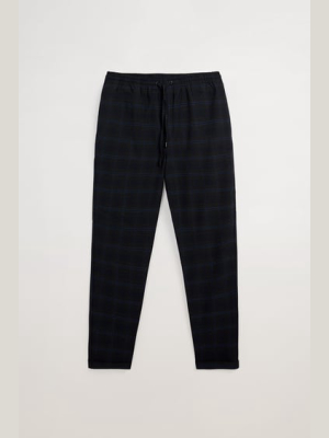 Plaid Jogger Waist Pants