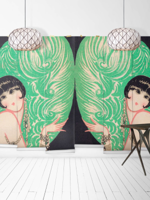 Mirrored Burlesque Wall Mural From The Erstwhile Collection By Milton & King