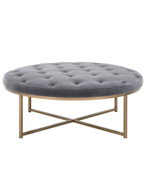 Blu Home Rochelle Upholstered Coffee Table - Gray