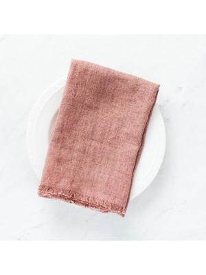 Stone Washed Linen Napkin - Ash Rose