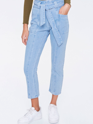 Belted High-rise Jeans