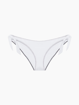 Mia Tie Side Bikini Bottom - White