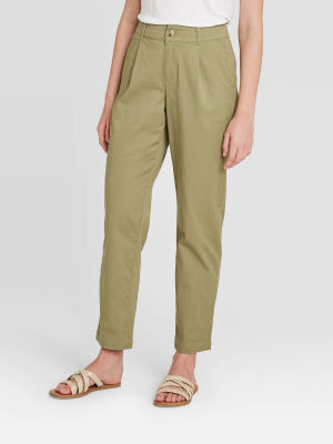 Women's High-rise Straight Leg Cropped Pants - A New Day™