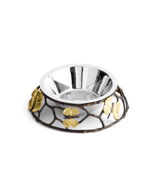 Butterfly Ginkgo Dog Bowl