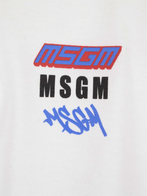 Msgm Logo Printed T-shirt