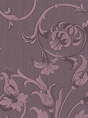 Scroll Leaf And Ironwork Wallpaper In Purple Design By Bd Wall