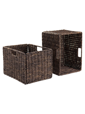 2pc Granville Tall Baskets Chocolate - Winsome