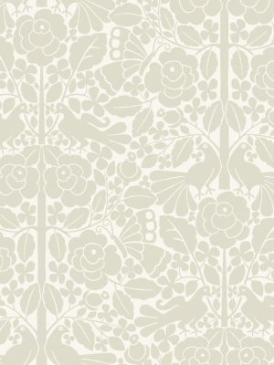 Fairy Tales Wallpaper In Beige From The Magnolia Home Vol. 3 Collection By Joanna Gaines