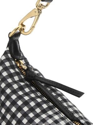 Miu Miu Logo Gingham Shoulder Bag