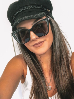 Becky Ii - Black + Dark Smoke Polarized Sunglasses