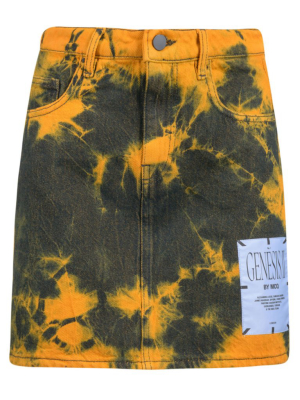 Mcq Alexander Mcqueen Tie-dyed Denim Skirt