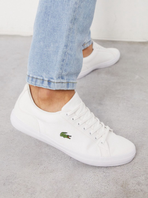 Lacoste Lerond Sneakers In White Canvas