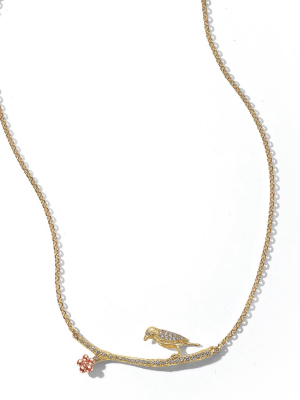 Wonderland Lovebird Diamond Twig Necklace