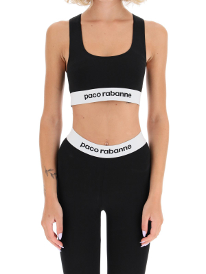 Paco Rabanne Logo Tape Sports Bra