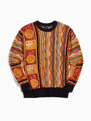 Uo Peace Knit Crew Neck Sweater