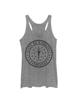 Women's Stranger Things City Of Hawkins Crest Racerback Tank Top