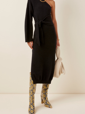 Cedro One-shoulder Wool-blend Dress