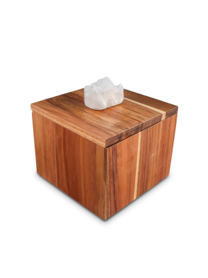 Thirstystone Acacia Wood And Quartz Stone Kitchen Storage Box