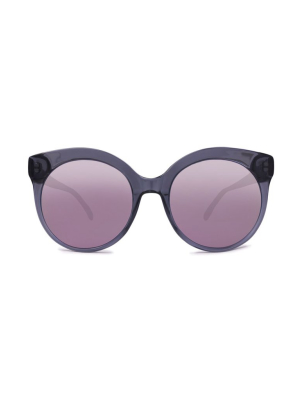 Kensington Cat Eye Sunglasses - Crystal Black & Pink